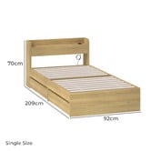Living Fusion Natural Cassandra Bed with USB Port &amp; Drawers