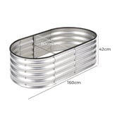 Living Fusion Gordo Galvanised Steel Raised Garden Bed