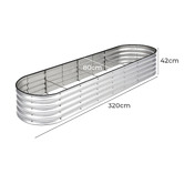 Living Fusion Gordo Galvanised Steel Raised Garden Bed