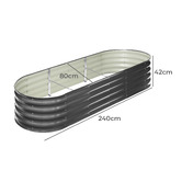 Living Fusion Gordo Galvanised Steel Raised Garden Bed