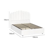 Living Fusion Ellora Boucle Gas Lift Storage Bed Frame