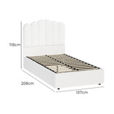 Living Fusion Ellora Boucle Gas Lift Storage Bed Frame