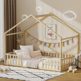 Living Fusion Gunther Pine Wood Bed Frame