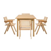 Living Fusion 4 Seater Laurent Extendable Dining Table &amp; Chair Set