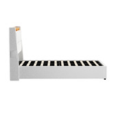 Living Fusion Ophelia Boucle Gas Lift Storage Bed with LED
