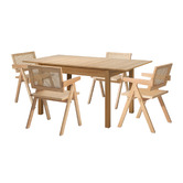 Living Fusion 4 Seater Laurent Extendable Dining Table &amp; Chair Set