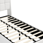Living Fusion Ophelia Boucle Gas Lift Storage Bed with LED