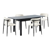 Living Fusion 4 Seater Lucien Extendable Dining Table &amp; Chair Set
