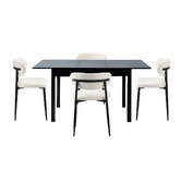 Living Fusion 4 Seater Lucien Extendable Dining Table &amp; Chair Set