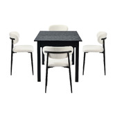 Living Fusion 4 Seater Lucien Extendable Dining Table &amp; Chair Set