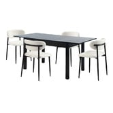 Living Fusion 4 Seater Lucien Extendable Dining Table &amp; Chair Set
