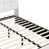 Living Fusion Ophelia Boucle Gas Lift Storage Bed with LED