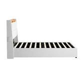 Living Fusion Ophelia Boucle Gas Lift Storage Bed with LED