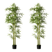 Living Fusion 180cm Potted Faux Bamboo Trees