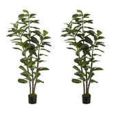 Living Fusion 150cm Potted Faux Fiddle Leaf Fig Trees