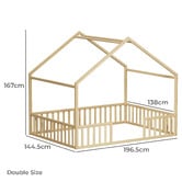 Living Fusion Gunther Pine Wood Bed Frame