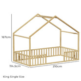Living Fusion Gunther Pine Wood Bed Frame