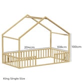 Living Fusion Gunther Pine Wood Bed Frame