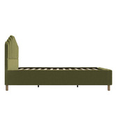 Living Fusion Green Ellora Boucle Queen Bed Frame