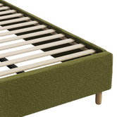 Living Fusion Green Ellora Boucle Queen Bed Frame