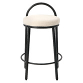 Living Fusion 68cm Martin Boucle Bar Stools