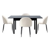 Living Fusion 4 Seater Jasmine Extendable Dining Table &amp; Chair Set