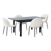 Living Fusion 4 Seater Jasmine Extendable Dining Table &amp; Chair Set