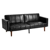 Living Fusion Matthew 3 Seater Single Faux Leather Sofa Bed