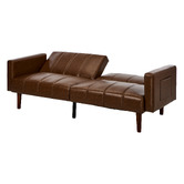 Living Fusion Matthew 3 Seater Single Faux Leather Sofa Bed