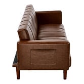 Living Fusion Matthew 3 Seater Single Faux Leather Sofa Bed