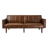 Living Fusion Matthew 3 Seater Single Faux Leather Sofa Bed