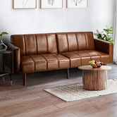 Living Fusion Matthew 3 Seater Single Faux Leather Sofa Bed