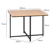 Living Fusion 4 Seater Collins Outdoor Dining Table &amp; Chair Set
