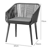 Living Fusion 4 Seater Collins Outdoor Dining Table &amp; Chair Set