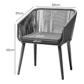 Living Fusion 4 Seater Collins Outdoor Dining Table &amp; Chair Set