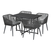 Living Fusion 4 Seater Collins Outdoor Dining Table &amp; Chair Set