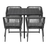 Living Fusion 4 Seater Collins Outdoor Dining Table &amp; Chair Set