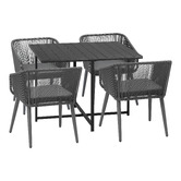 Living Fusion 4 Seater Collins Outdoor Dining Table &amp; Chair Set