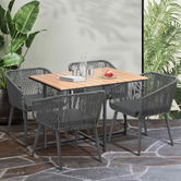 Living Fusion 4 Seater Collins Outdoor Dining Table &amp; Chair Set
