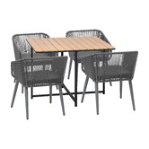 Living Fusion 4 Seater Collins Outdoor Dining Table &amp; Chair Set