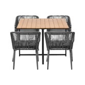 Living Fusion 4 Seater Collins Outdoor Dining Table &amp; Chair Set