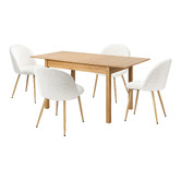 Living Fusion 4 Seater Kristine Extendable Dining Table &amp; Chair Set