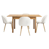 Living Fusion 4 Seater Kristine Extendable Dining Table &amp; Chair Set