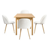 Living Fusion 4 Seater Kristine Extendable Dining Table &amp; Chair Set