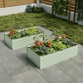 Living Fusion Pierre Galvanised Steel Garden Beds