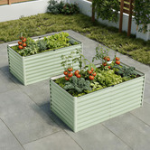 Living Fusion Pierre Galvanised Steel Garden Beds