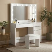 Living Fusion 2 Piece Kalina Dressing Table &amp; Stool Set