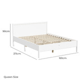 Living Fusion Maiah Scalloped Pine Wood Bed