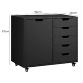 Living Fusion Elijah 1 Door &amp; 5 Drawer Filing Cabinet