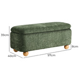 Living Fusion Bessie Upholstered Ottoman